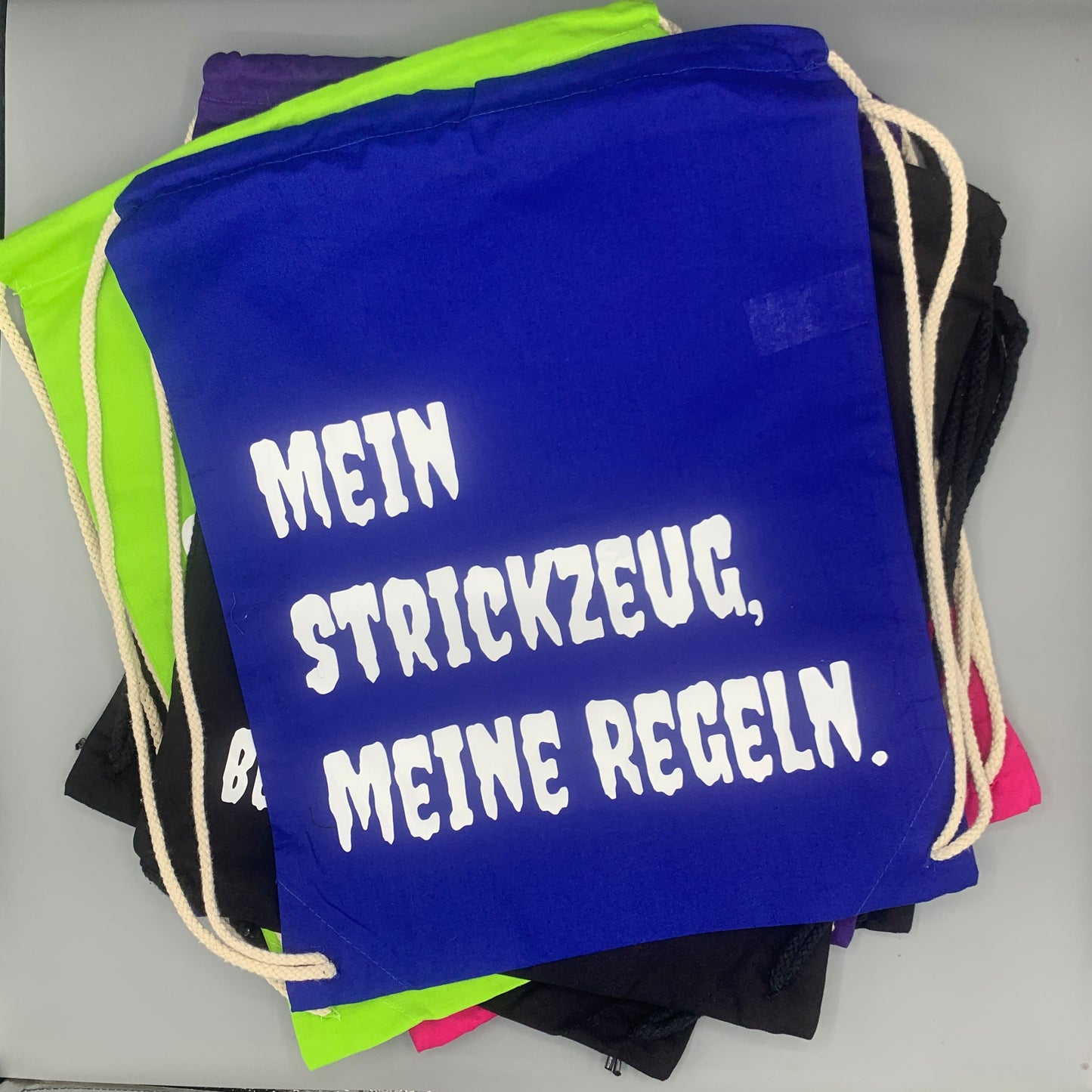 Turnbeutel Tasche - Strickzeug