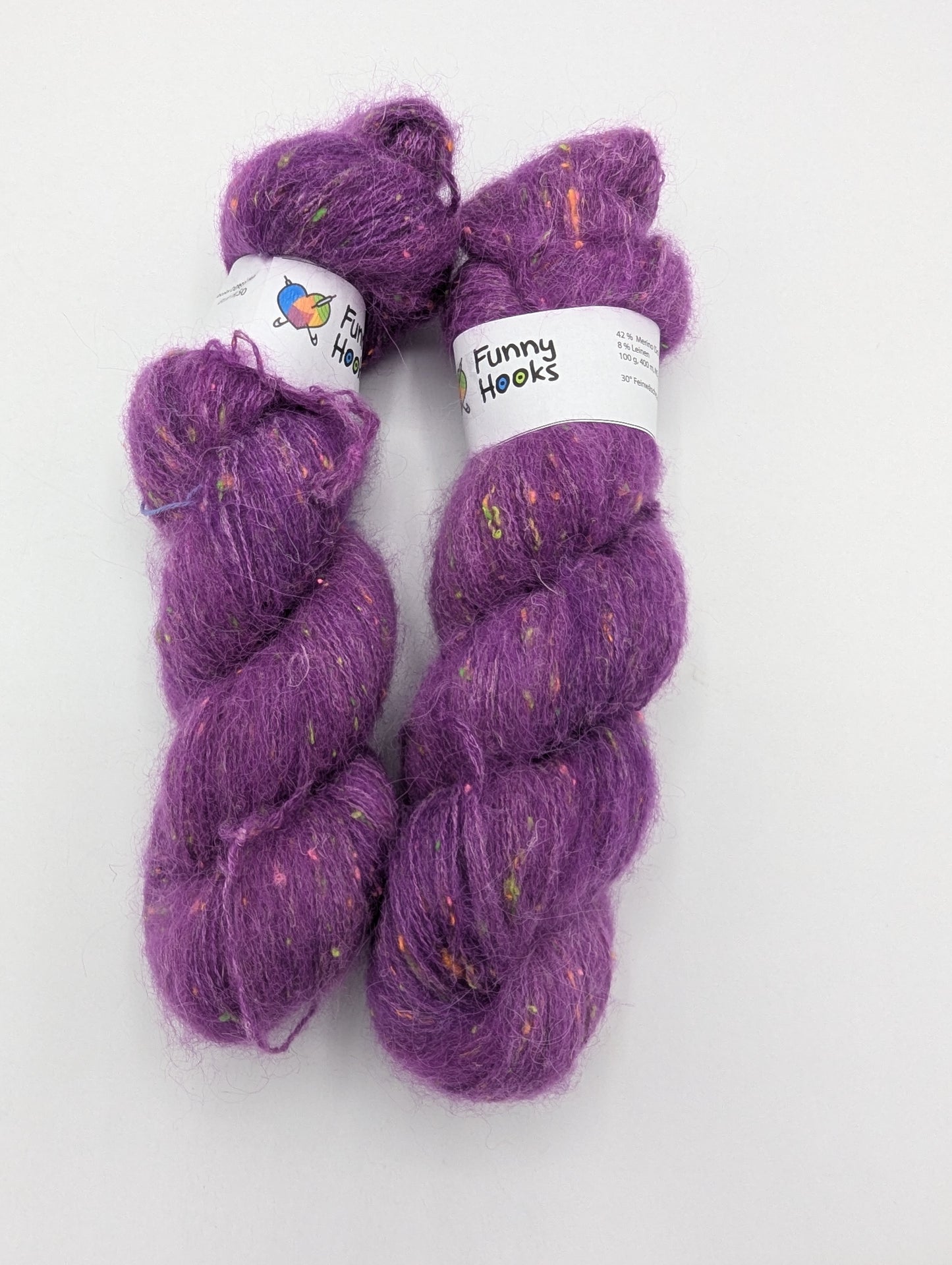 Merino/Superfine Alpaca/ Donegal Nep/ Leinen lila