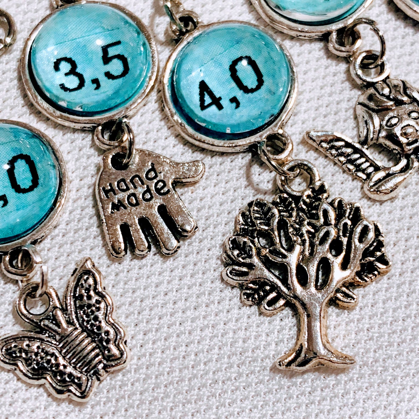 Nadelstärken-Markierer Set blau NS 2,5-5 mm - silber