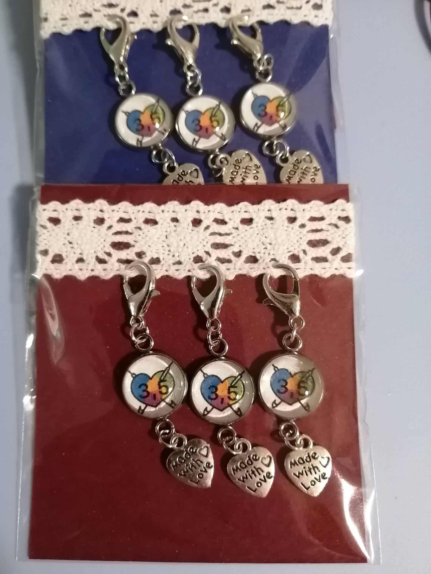 Nadelstärkenmarkierer 3-Set, silber NS 3,5 mm