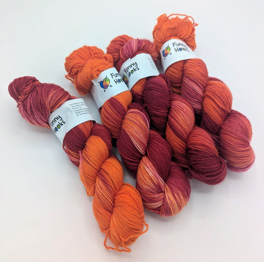 Merino/Tencel - handgefärbte Stränge