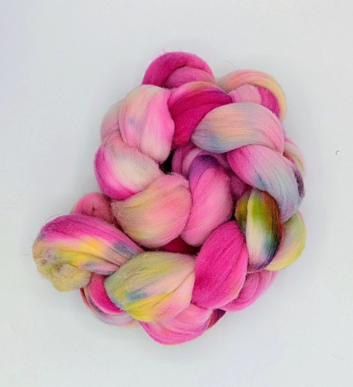 Rambouillet - handgefärbt rosa, weiß, gelb Zuckerwatte
