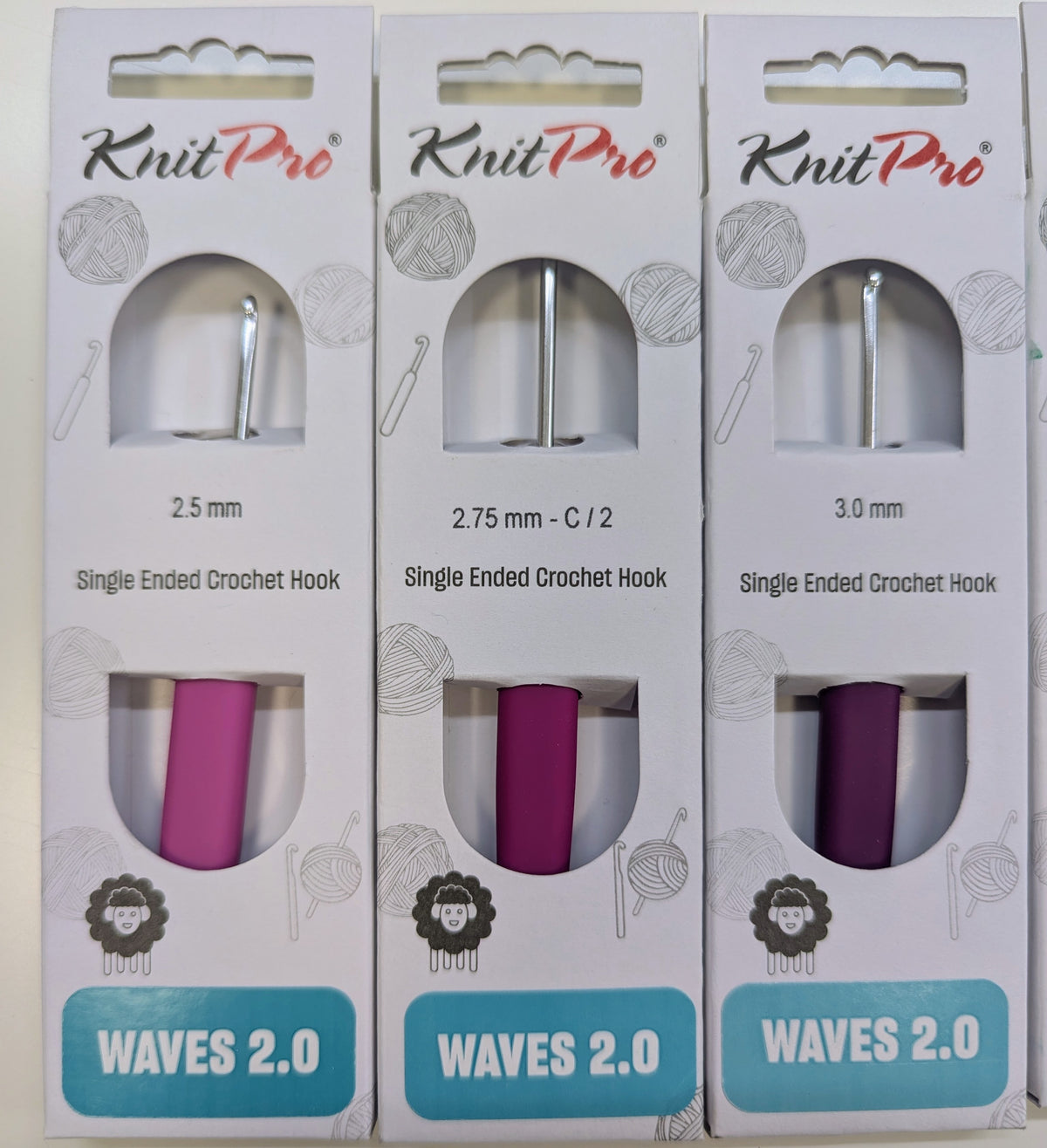 KnitPro Waves 2.0 Aluminium Häkelnadeln | Funny Hooks