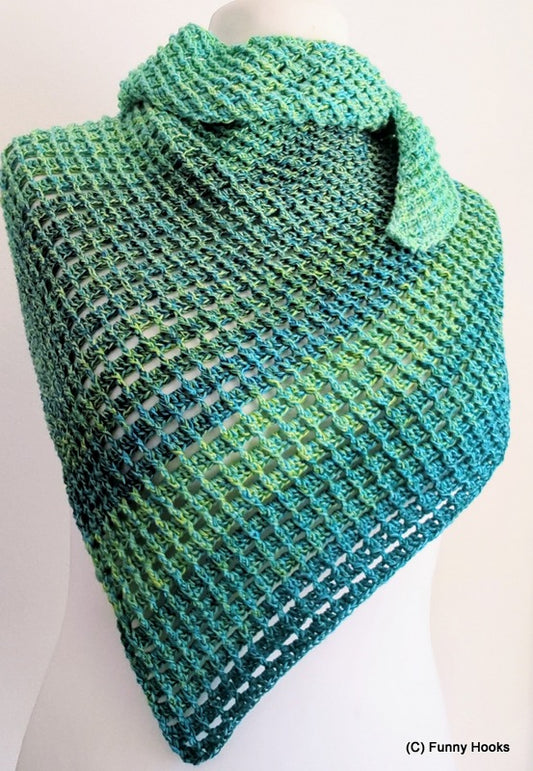 Herisao- asymmetrisches Häkeltuch