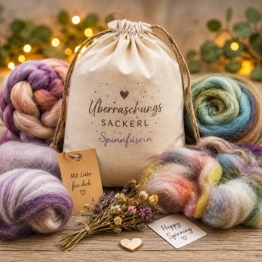 Überraschungssackerl -  Spinnfasern