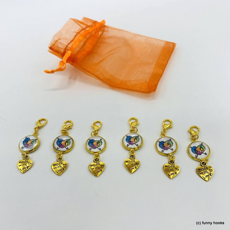 Funny Hooks Nadelstärken- Markierer Set - 2,5 bis 5 mm gold